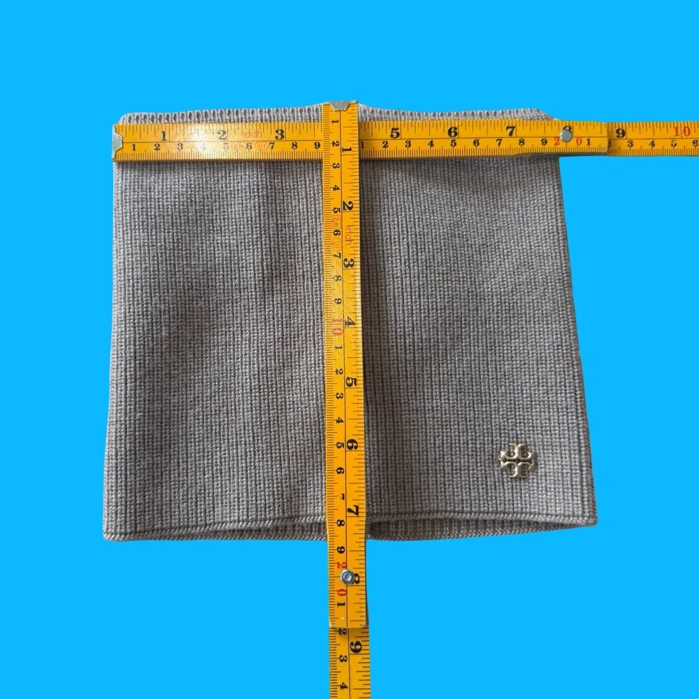 Tory Burch Camel Wool Neck Warmer Snood